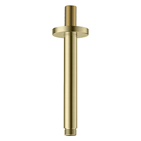 Arezzo 150mm Brushed Brass Round Ceiling Shower Arm