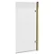 Arezzo 1520 x 830 Brushed Brass 8mm Glass Hinged Bath Screen - AZ8BBHS Profile Large Image