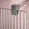 Arezzo 1600 x 800 Fluted Glass Chrome Profile Wet Room (1000 Screen, Square Support Arm + Tray) Pro
