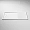 Arezzo 1600 x 800 Fluted Glass Chrome Profile Wet Room (1000 Screen, Square Support Arm + Tray) Sta