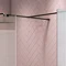 Arezzo 1600 x 800 Fluted Glass Matt Black Walk In Enclosure (inc. Main Screen, Side Panel + Tray) I