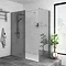 Arezzo 1600 x 800 Grey Tinted Glass Wet Room (Inc. Screen, Side Panel + Tray) Large Image