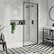 Arezzo 1600 x 800 Wet Room (incl. 900mm Square Matt Black Framed Screen) Large Image