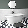 Arezzo 1690 x 750 Matt White Solid Stone Modern Roll Top Bath