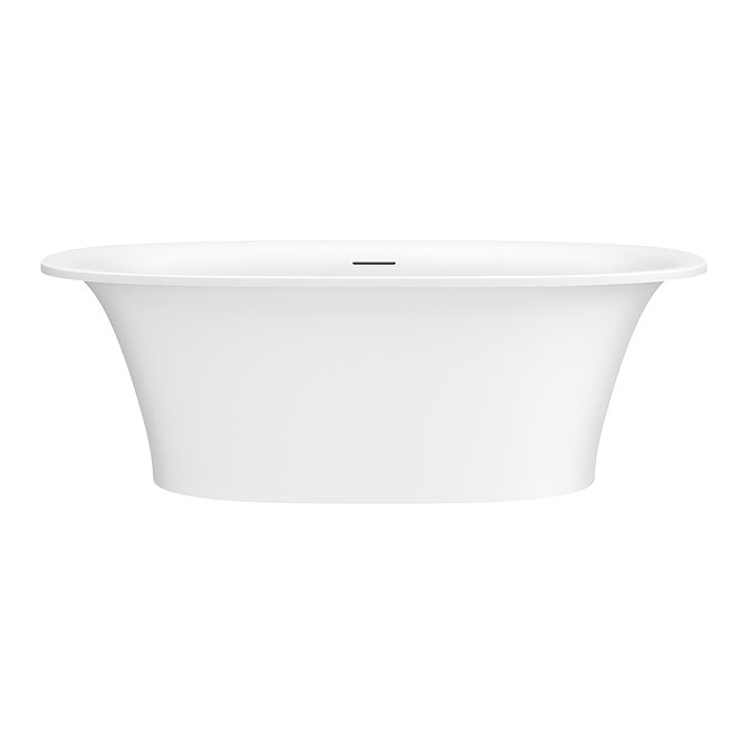 Arezzo 1690 x 750 Matt White Solid Stone Modern Roll Top Bath  Standard Large Image