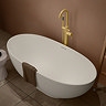 Arezzo 1690 x 800 Matt White Solid Stone Curved Double Ended Bath