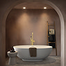 Arezzo 1690 x 800 Matt White Solid Stone Curved Double Ended Bath