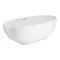 Arezzo 1690 x 800 Matt White Solid Stone Curved Double Ended Bath  Feature Large Image