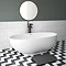 Arezzo 1690 x 800 Matt White Solid Stone Curved Double Ended Bath Large Image