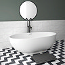 Arezzo 1690 x 800 Matt White Solid Stone Curved Double Ended Bath