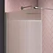 Arezzo 1700 x 700 Bath Replacement Wet Room (1000mm Chrome Fluted Glass Screen w. Tray) Standard Large Image