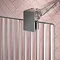 Arezzo 1700 x 700 Bath Replacement Wet Room (1000mm Chrome Fluted Glass Screen w. Tray) In Bathroom Large Image