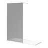 Arezzo 1700 x 700 Bath Replacement Wet Room (1000mm Grey Tinted Screen w. Tray)  Profile Large Image