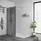 Arezzo 1700 x 700 Bath Replacement Wet Room (1000mm Grey Tinted Screen w. Tray) Large Image