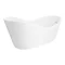 Arezzo 1700 x 750 Matt White Solid Stone Modern Slipper Bath  Standard Large Image