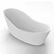 Arezzo 1700 x 750 Matt White Solid Stone Modern Slipper Bath  In Bathroom Large Image