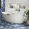 Arezzo 1700 x 750 Matt White Solid Stone Modern Slipper Bath Large Image