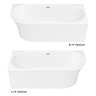 Arezzo 1700 x 750 Modern Curved Corner Bath  Feature Large Image