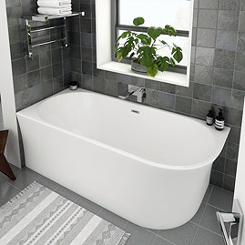 Arezzo LH 1700 x 750 Modern Curved Corner Bath Large Image