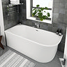 Arezzo LH 1700 x 750 Modern Curved Corner Bath Large Image