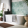 Arezzo 1700 x 750 Modern Curved Single Ended Corner Bath (with Tap Ledge)