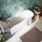 Arezzo 1700 x 750 Modern Curved Single Ended Corner Bath (with Tap Ledge)