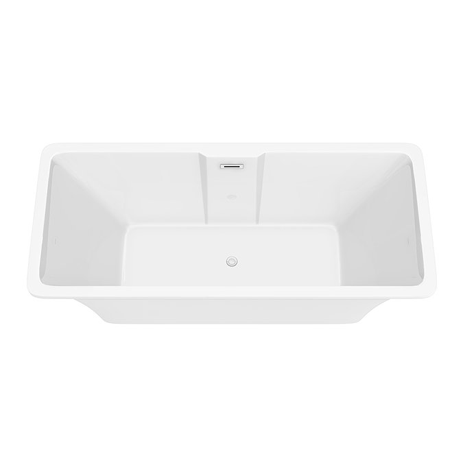 Arezzo 1700 x 750 Modern Square Roll Top Bath  Profile Large Image