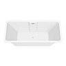 Arezzo 1700 x 750 Modern Square Roll Top Bath  Profile Large Image
