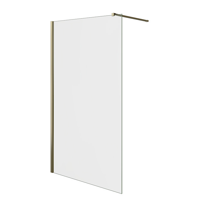 Arezzo 1700 x 800 Brushed Brass Wet Room (Inc. Screen + Tray)  Profile Large Image