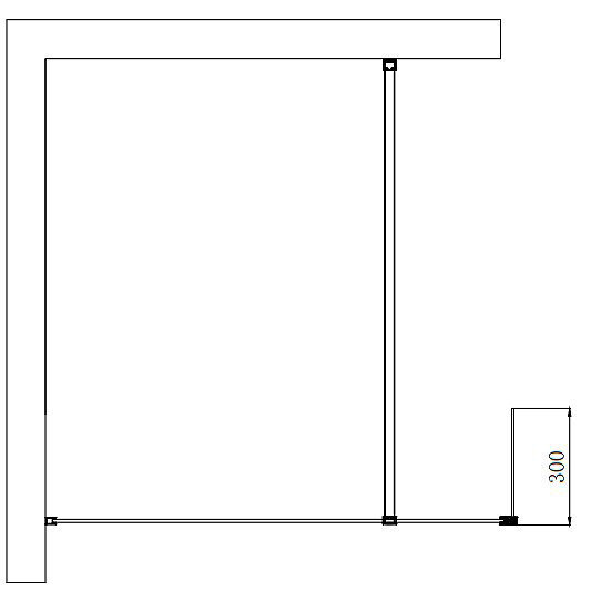 Arezzo 1700 x 800 Matt Black Grid Wet Room (Main Screen incl. Hinged Return, Side Panel + Tray)
