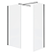Arezzo 1700 x 800 Matt Black Profile Wet Room (Screen, Side Panel & Tray)