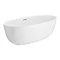 Arezzo 1700 x 800 Matt White Solid Stone Modern Double Ended Bath  Standard Large Image