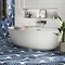 Arezzo 1700 x 800 Matt White Solid Stone Modern Double Ended Bath Large Image