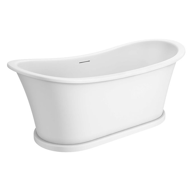 Arezzo 1775 x 750 Matt White Solid Stone Traditional Roll Top Slipper Bath  Feature Large Image