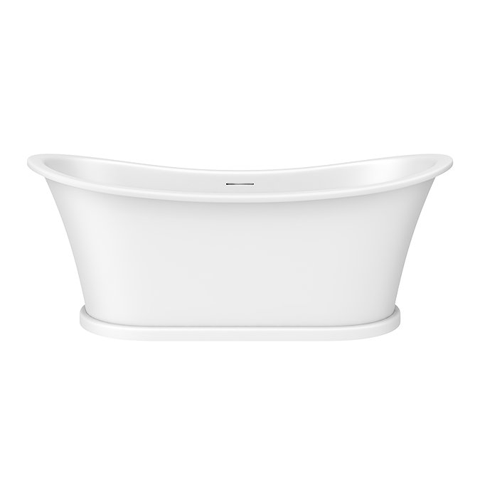 Arezzo 1690 x 750 Matt White Solid Stone Traditional Roll Top Slipper Bath  In Bathroom Large Image