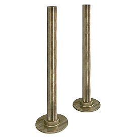 Arezzo 180mm Antique Brass 15mm Pipe Kit for Radiator Valves