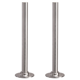 Arezzo 180mm Brushed Satin Nickel 15mm Pipe Kit for Radiator Valves Large Image