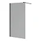 Arezzo W1000 x H1900 Grey Tinted 8mm Glass Screen inc. Matt Black Profile + Support Arm	 Large Image