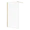 Arezzo W1000 x H1950 Brushed Brass Profile 8mm Wetroom Screen Inc. Support Arm Large Image