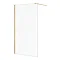 Arezzo W1100 x H1950 Brushed Brass Profile 8mm Wetroom Screen Inc. Support Arm Large Image