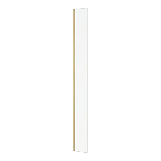 Arezzo W215 x H1950 Brushed Brass Profile 8mm Return Screen Large Image