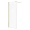 Arezzo W700 x H1950 Brushed Brass Profile 8mm Wetroom Screen Inc. Support Arm Large Image