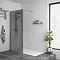 Arezzo 1950mm Grey Tinted Glass Wetroom Screen + Support Arm  Feature Large Image