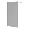Arezzo W1000 x H1900 Grey Tinted Glass 8mm Wetroom Screen Inc. Support Arm Large Image