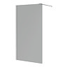 Arezzo W1100 x H1900 Grey Tinted Glass 8mm Wetroom Screen Inc. Support Arm Large Image