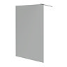Arezzo W1200 x H1900 Grey Tinted Glass 8mm Wetroom Screen Inc. Support Arm Large Image