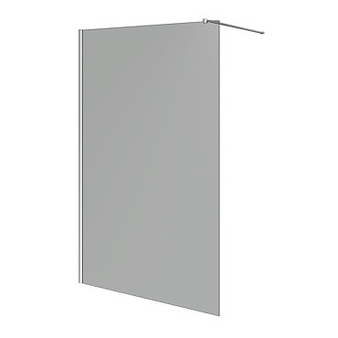 Arezzo 1950mm Grey Tinted Glass Wetroom Screen + Support Arm  Profile Large Image