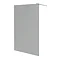 Arezzo W1200 x H1900 Grey Tinted Glass 8mm Wetroom Screen Inc. Support Arm Large Image