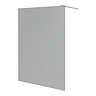 Arezzo W1400 x H1900 Grey Tinted Glass 8mm Wetroom Screen Inc. Support Arm Large Image
