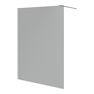 Arezzo 1950mm Grey Tinted Glass Wetroom Screen + Support Arm  Profile Large Image
